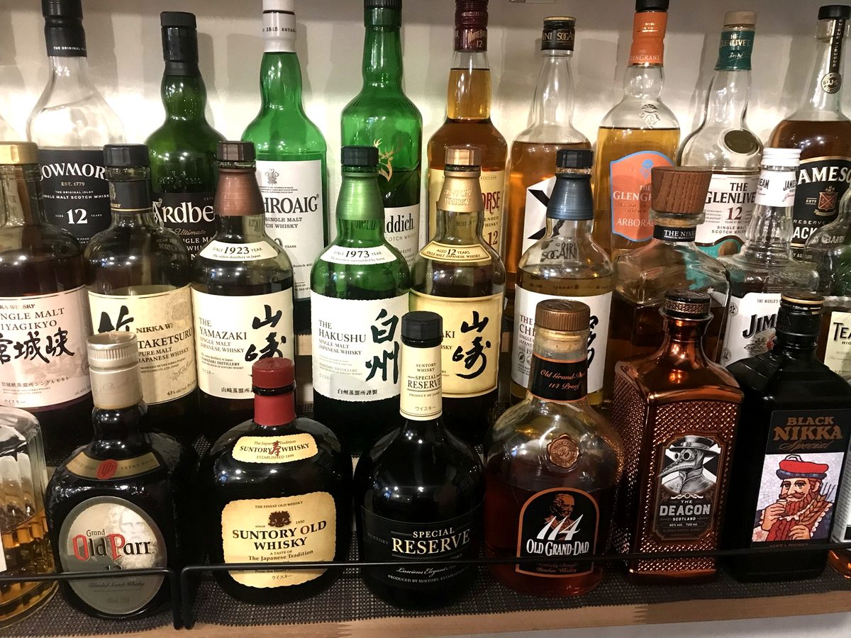 ウイスキーの棚 シングルモルト